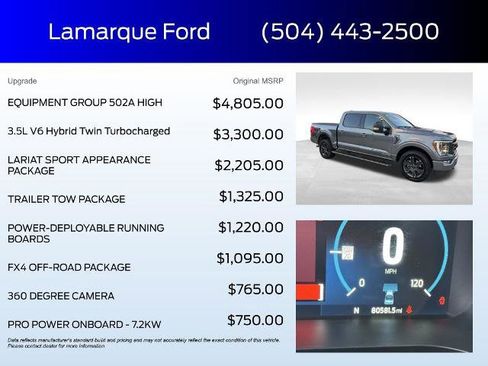 Certified 2023 Ford F150 Lariat w/ Equipment Group 502A High AWD/4WD image 2