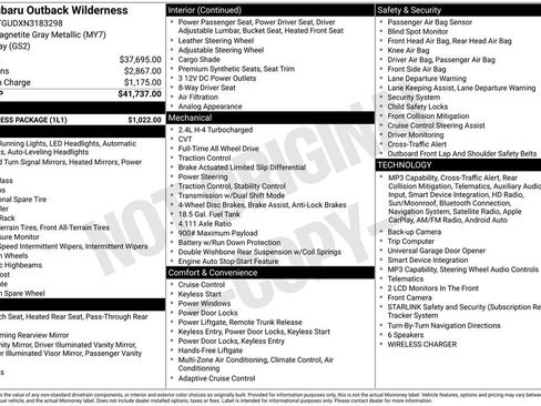 Certified 2022 Subaru Outback Wilderness w/ Wilderness Package image 2