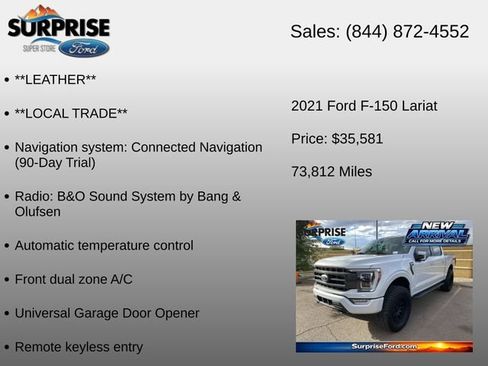 Used 2021 Ford F150 Lariat w/ Equipment Group 502A High AWD/4WD image 18