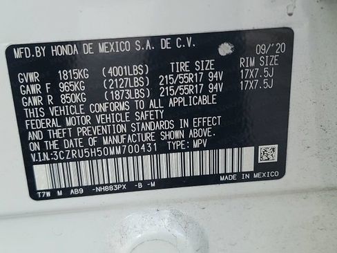 Used 2021 Honda HR-V EX image 5