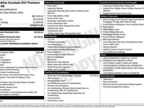 Used 2021 Cadillac Escalade ESV Premium Luxury w/ LPO, Radiant Package image 3