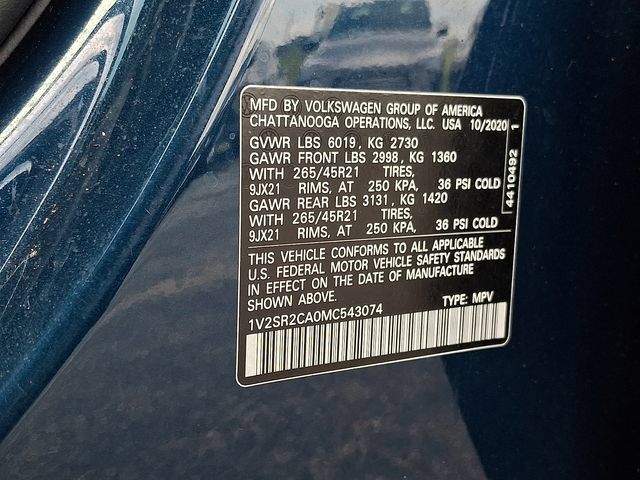 Used 2021 Volkswagen Atlas SEL R-Line AWD/4WD image 28