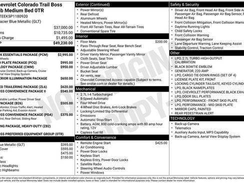 Used 2023 Chevrolet Colorado Trail Boss w/ LPO, Dark Essentials Package image 4