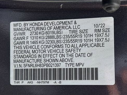 Certified 2023 Honda Odyssey Touring image 39