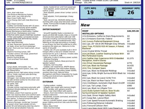 Used 2018 Cadillac XT5 Luxury w/ LPO, Black Ice Package image 6