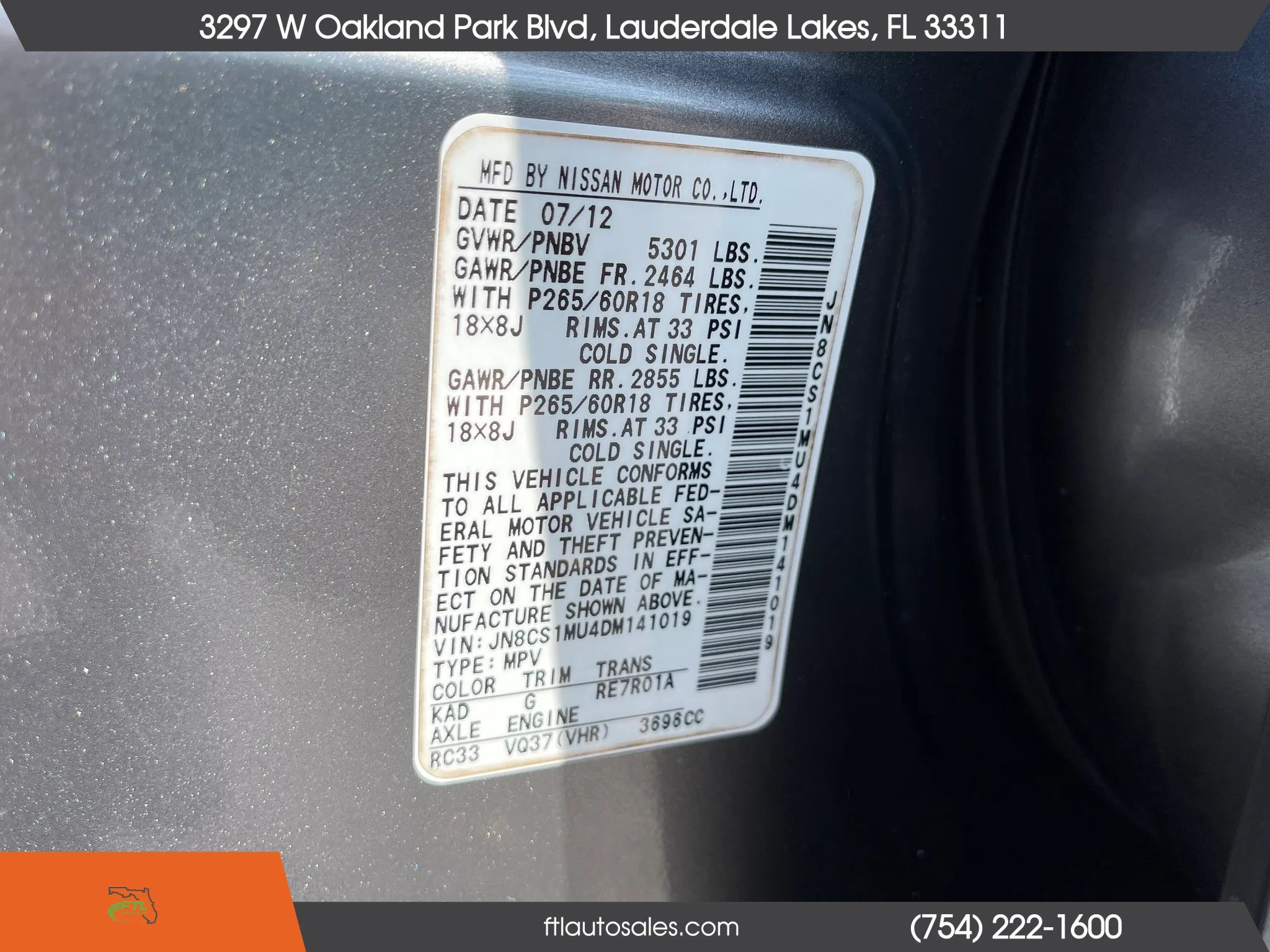 Used 2013 INFINITI FX37 2WD w/ Premium Pkg image 61