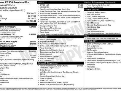 Used 2024 Lexus RX 350 Premium Plus w/ Convenience Package