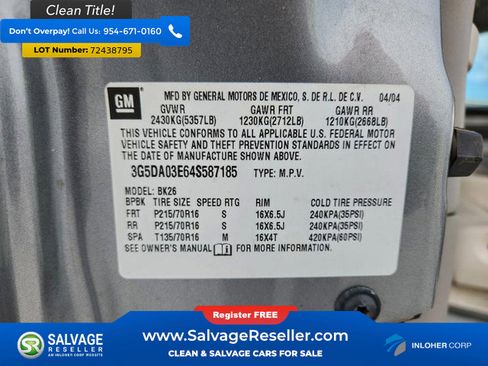 Used 2004 Buick Rendezvous 2WD image 16