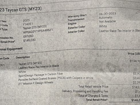 Used 2023 Porsche Taycan GTS image 2