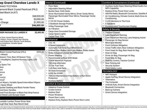 New 2026 Jeep Grand Cherokee Laredo X AWD/4WD image 29