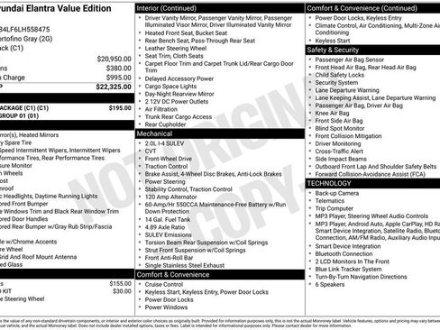 Used 2020 Hyundai Elantra Value Edition w/ Cargo Package (C1) FWD image 13