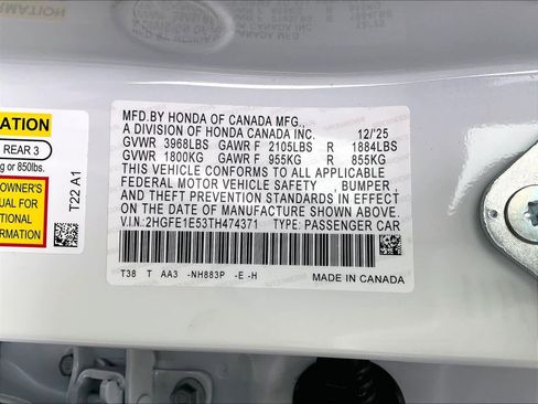 New 2026 Honda Civic Si image 17