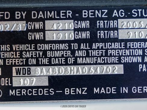 Used 1987 Mercedes-Benz 560 SL image 62