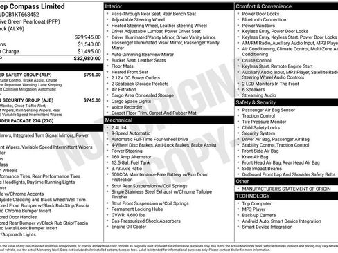 Used 2019 Jeep Compass Limited w/ Advanced Safety Group image 28