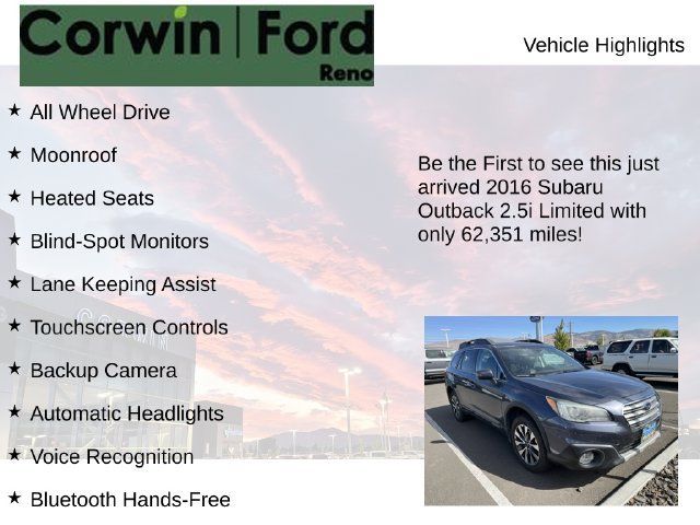 Used 2016 Subaru Outback 2.5i Limited AWD/4WD image 4