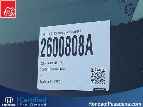 Certified 2024 Honda HR-V LX image 30