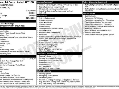 Used 2016 Chevrolet Cruze LT FWD image 4