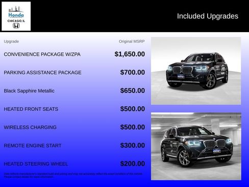Used 2023 BMW X3 xDrive30i w/ Convenience Package w/ZPA AWD/4WD image 10