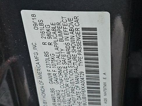 Used 2019 Acura TLX w/ Technology & A-SPEC Pkg image 16