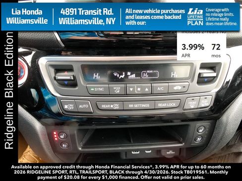 New 2026 Honda Ridgeline Black Edition image 22