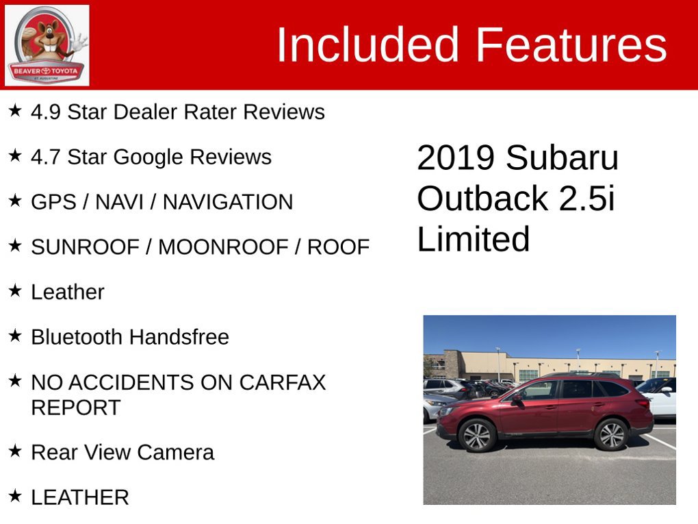 Used 2019 Subaru Outback 2.5i Limited AWD/4WD image 5