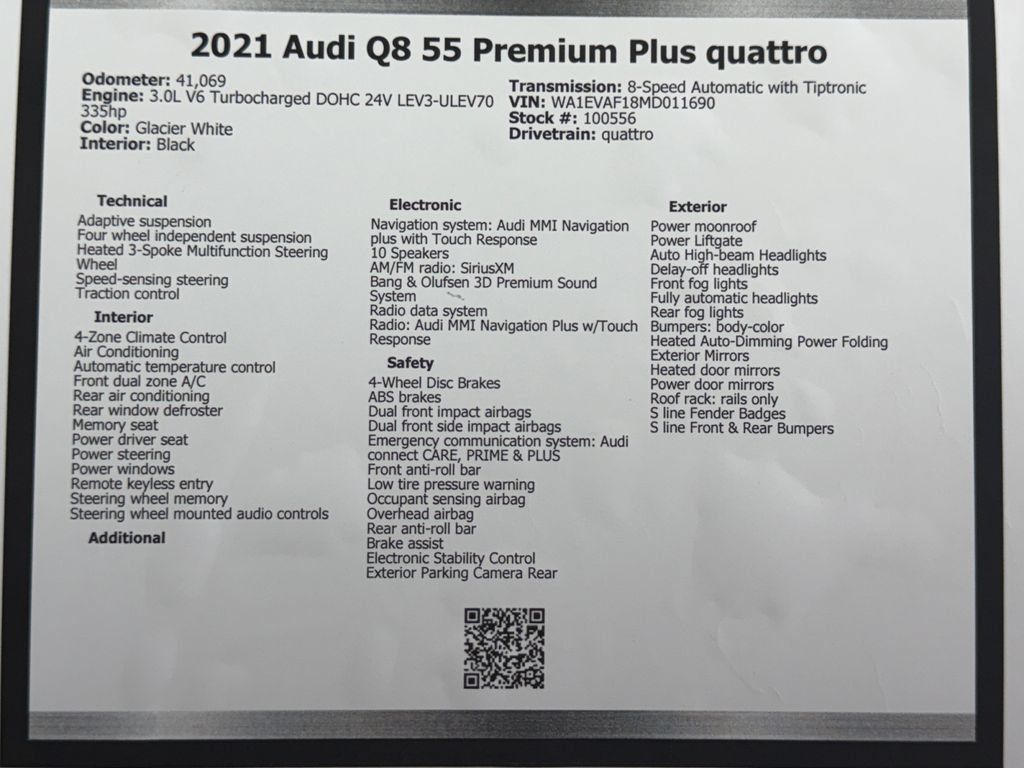 Used 2021 Audi Q8 Premium Plus w/ Premium Plus Package AWD/4WD image 49