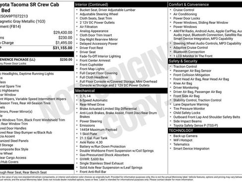 Used 2023 Toyota Tacoma SR w/ SR Convenience Package RWD image 27