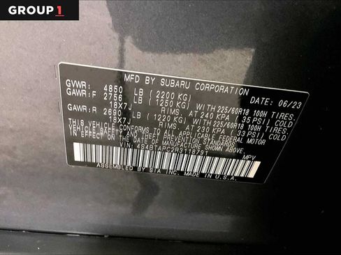 Certified 2024 Subaru Outback Touring AWD/4WD image 37