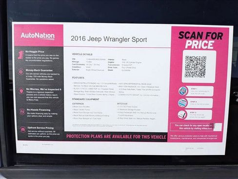 Used 2016 Jeep Wrangler Unlimited Sport w/ Quick Order Package 23S image 22