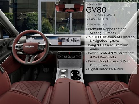 New 2026 Genesis GV80 3.5T Prestige AWD/4WD image 17