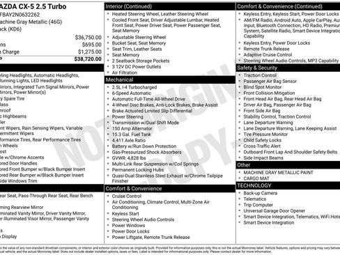 Certified 2022 MAZDA CX-5 AWD 2.5 Turbo image 41