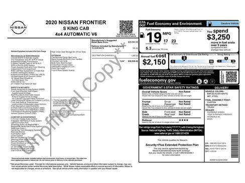 Used 2020 Nissan Frontier S AWD/4WD image 5