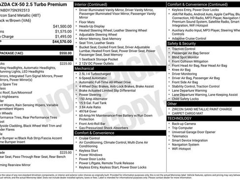 New 2025 MAZDA CX-50 AWD 2.5 Turbo w/ Accent Package image 33