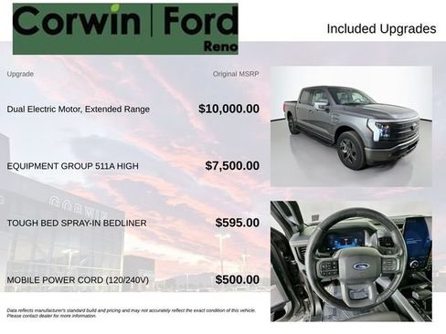 Certified 2023 Ford F150 Lightning Lariat w/ Equipment Group 511A High AWD/4WD image 3