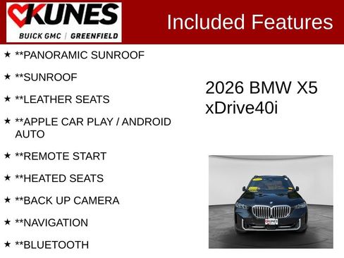 Used 2026 BMW X5 xDrive40i AWD/4WD image 2