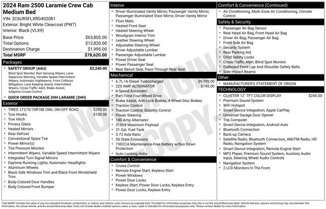 Used 2024 RAM 2500 Laramie w/ Safety Group AWD/4WD image 40