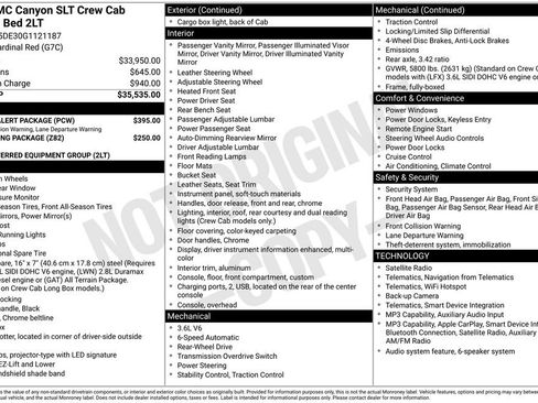 Used 2016 GMC Canyon SLT w/ Driver Alert Package RWD image 8