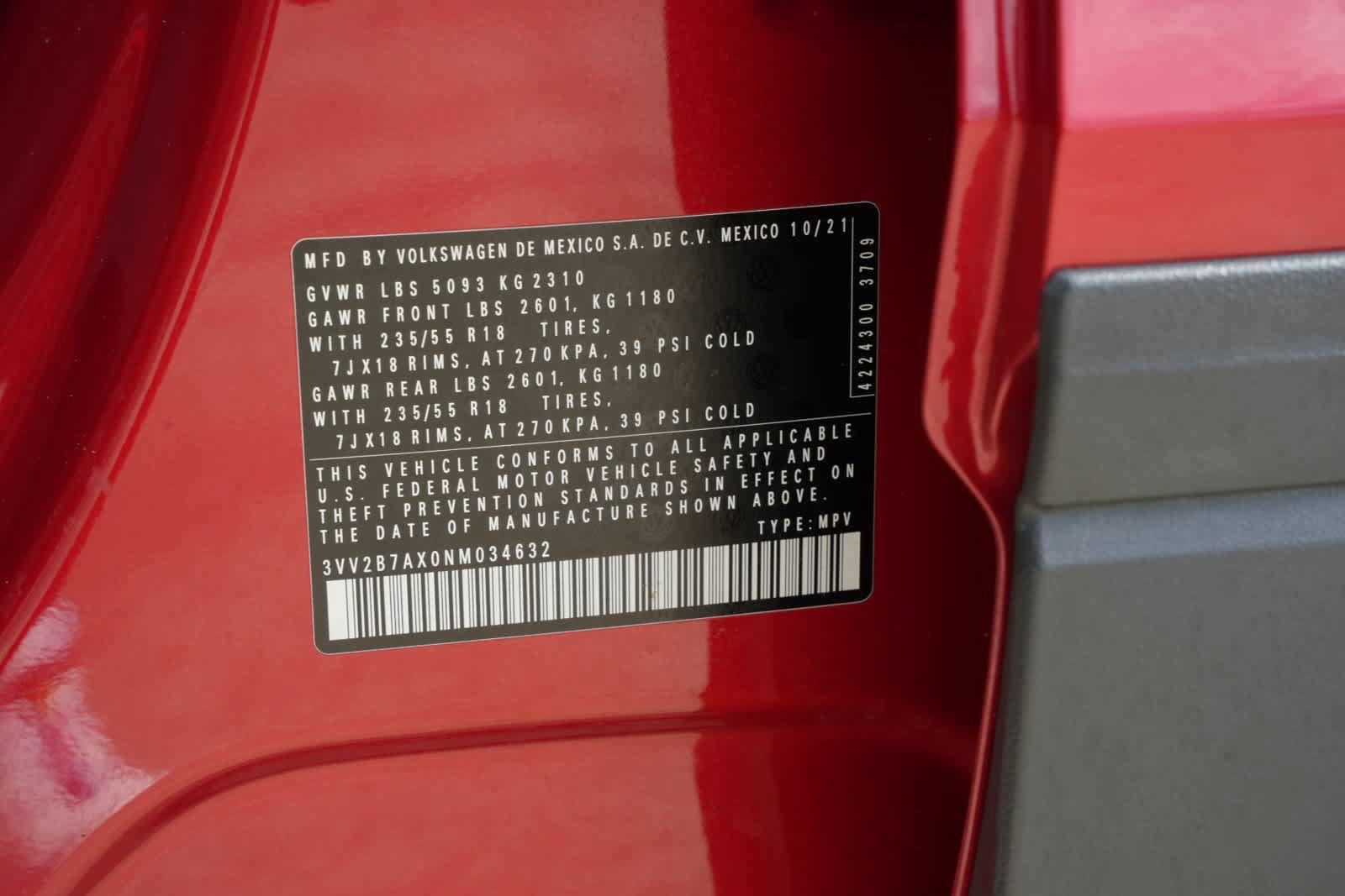 Used 2022 Volkswagen Tiguan SE AWD/4WD image 24