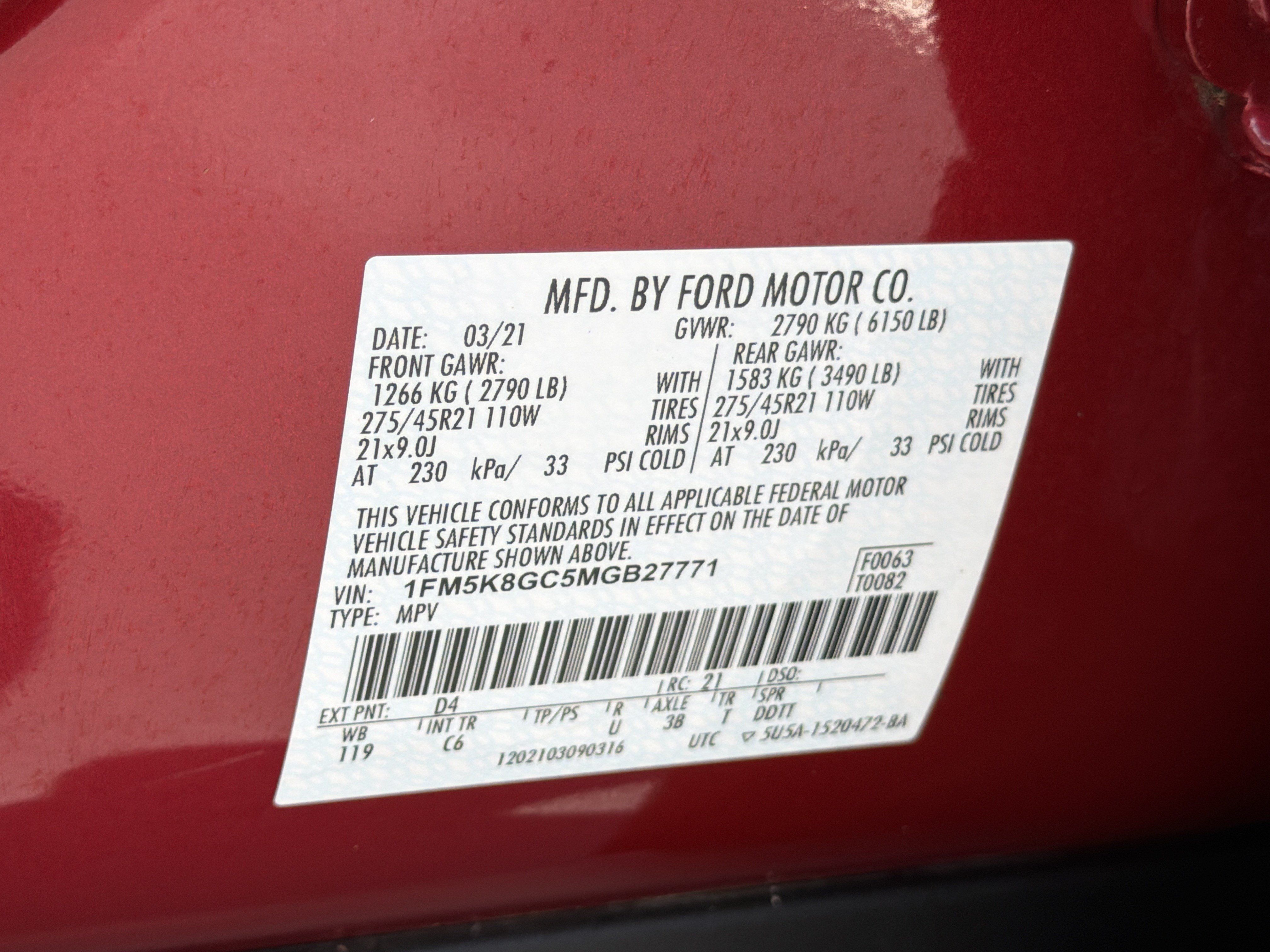 Used 2021 Ford Explorer ST w/ Equipment Group 401A AWD/4WD image 34