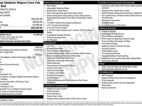 New 2026 Jeep Gladiator Mojave w/ Safety Group image 7