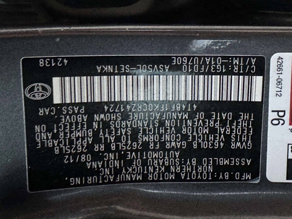 Used 2012 Toyota Camry LE FWD image 24