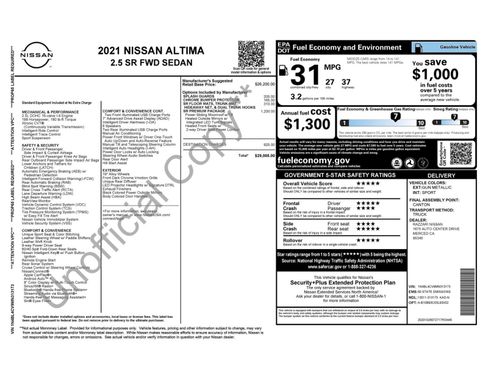 Used 2021 Nissan Altima 2.5 SR w/ SR Premium Package FWD image 49