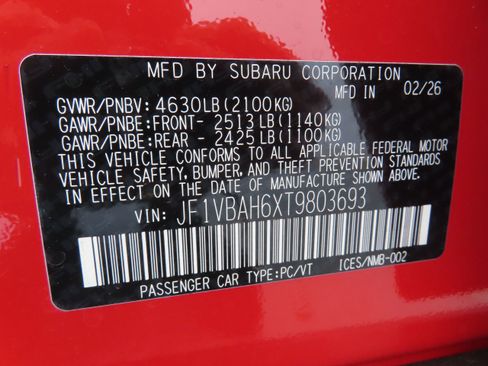 New 2026 Subaru WRX Premium AWD/4WD image 27