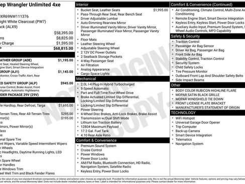 Used 2022 Jeep Wrangler Unlimited Rubicon 4xe w/ Cold Weather Group image 17