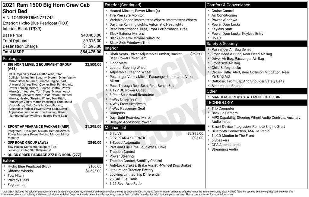 Used 2021 RAM 1500 Big Horn AWD/4WD image 24