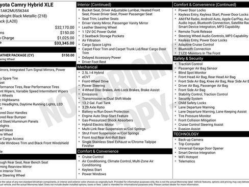 Used 2021 Toyota Camry XLE w/ Cold Weather Package FWD image 4
