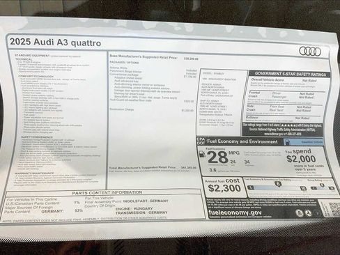 New 2025 Audi A3 2.0T Premium w/ Convenience Package image 18