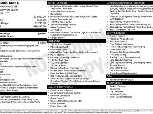 Certified 2022 Hyundai Kona N w/ Cargo Package image 7