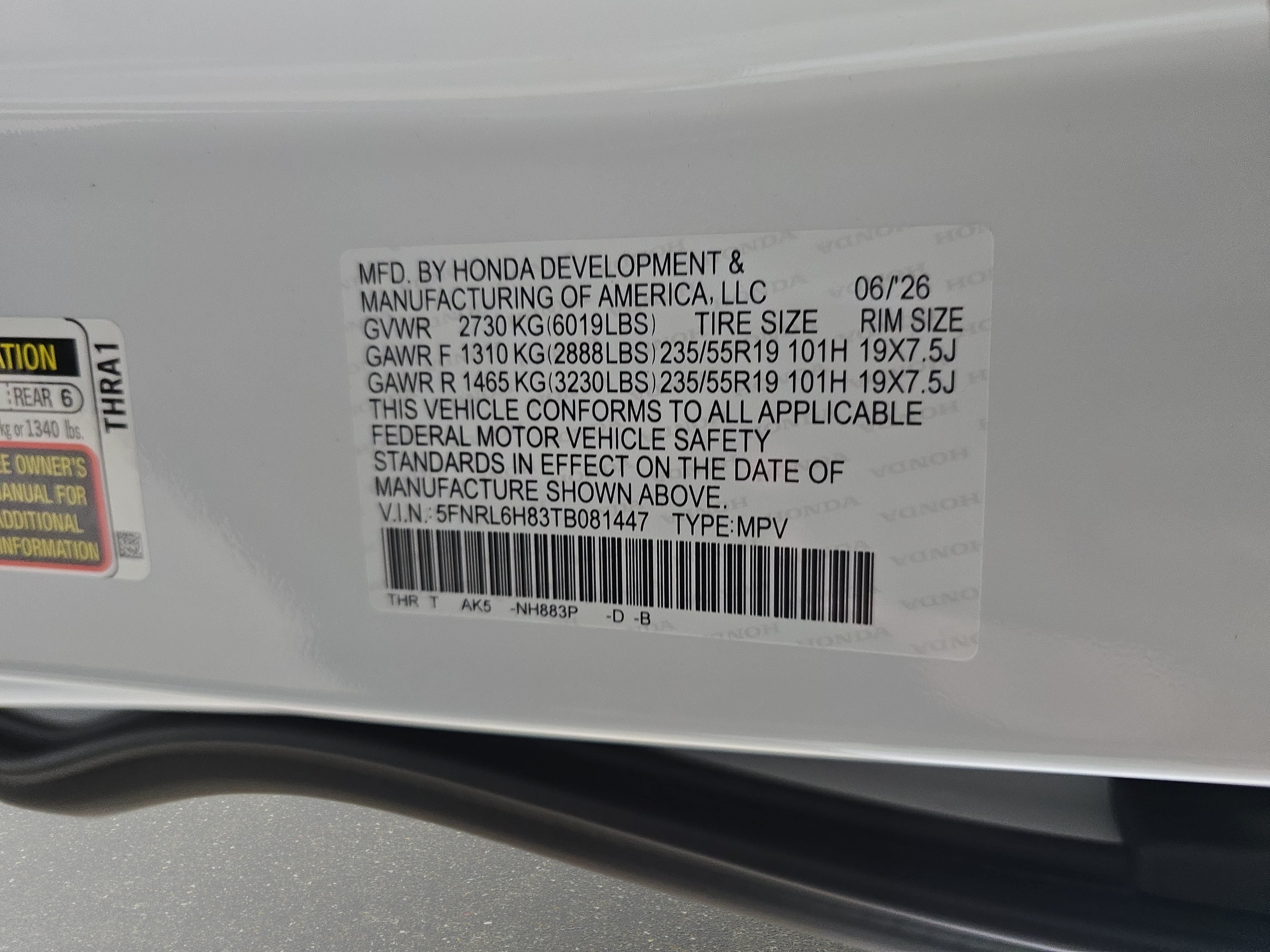 New 2026 Honda Odyssey Touring image 33
