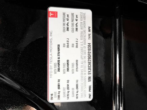 Used 2016 Tesla Model X 75D AWD/4WD image 60